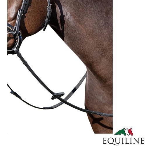 [EQUILINE] Rubber leather reins with stopper 4/8 고무그립 가죽고삐